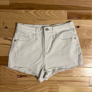 White Jean Shorts